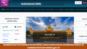Nadakacheri Karnataka Portal 2025 | Caste and Income Certificate Status
